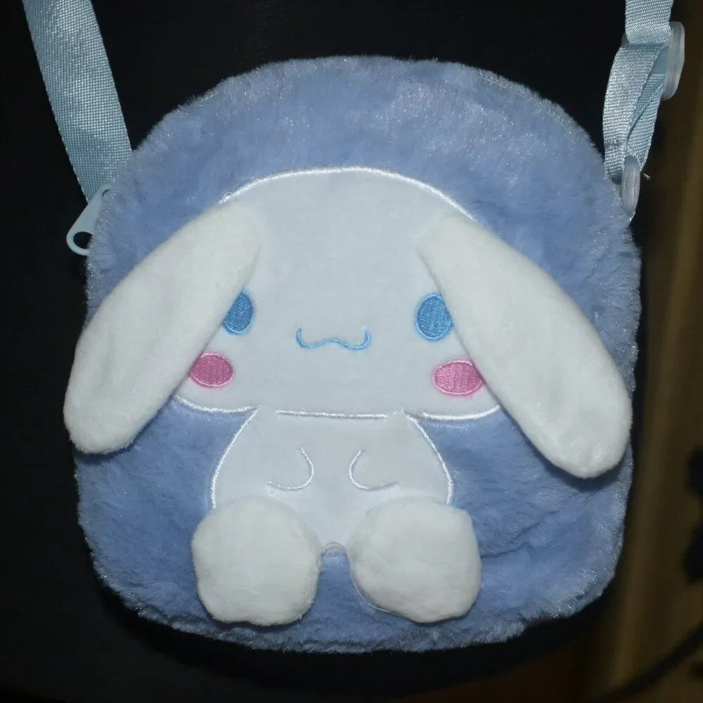 NWOT Cute Blue Plush Mini Crossbody Valentines day Birthday gift Idea Bag